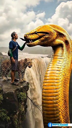 The golden python, resting in a nest made of gold 🐍 #reels #fyp #fypusa #viral #python #goldensnake #cinematic #aiart #trending 🐍🔥 | Suyono Prasetya