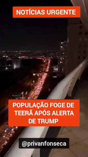 Alguns moradores de Teerã estão fugindo da capital do Irã à medida que o pânico toma conta do país em meio à crescente onda de conflitos e o anúncio de Trump. Muitos estão indo para o norte, perto do Mar Cáspio, que é mais rural e isolado. Mas moradores disseram que as estradas estão tão congestionadas que é difícil se locomover. #iranian #iran #trump #fuga #ira