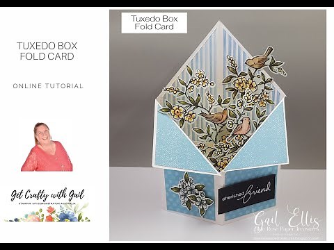 Tuxedo Box Fold Card Video Tutorial | Get Crafty with Gail