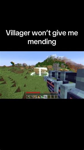 Me when the villager won’t give me mending trade #minecraft #minecraftshorts #moddedminecraft