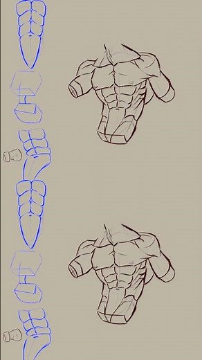 Male Body Anatomy Practice | Shoulders, Chest & Abs Drawing Tutorial ✏️🔥 #tazaroart