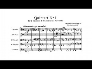 Brahms: String Quintet No. 1 in F major, Op. 88 (with Score)