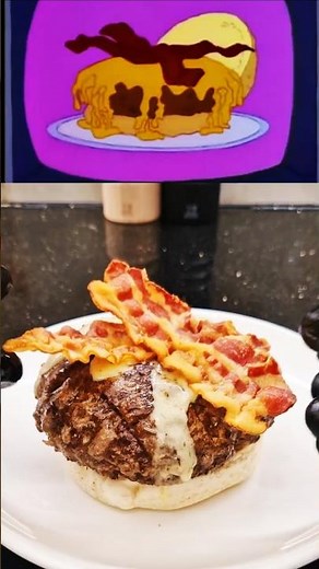 I Made Ultra Melty "Good Morning" Burger From Simpsons