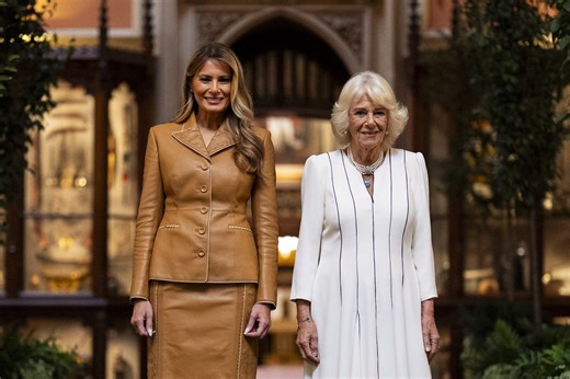 Melania Trump Gets a Tour of Windsor Castle From Queen Camilla