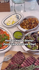 pt 2 of How to Host a Dinner Party like a Private Chef 🥩🥗 #privatechef #dinnerparty #hosting #dinner #foodies #cooking #food | Karens_Cooking