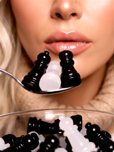 Eating a Whole Chess Set ASMR!🤤♟️#fyp #aiasmr #chess #satisfying #tingles