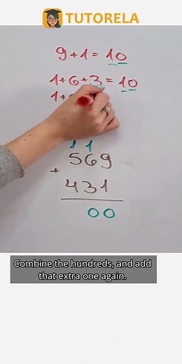 Mastering 569 + 431: Essential Addition Techniques #Math #ArithmeticOperations #VerticalAddition