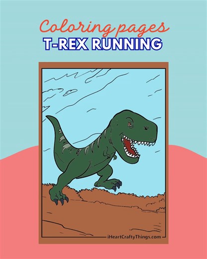 This running T-Rex looks like it’s on a mission 🦖 Fast feet, big teeth, and lots of personality make this Tyrannosaurus coloring page perfect for bright, cartoony colors. Go bold, go silly, or mix it up there’s no wrong way to color this dino! Grab the free printable here 👉 https://buff.ly/36FtbVJ Save it for your next coloring break 🎨 #dinosaurcoloring #kidsactivities #printablefun #coloringpages #creativekids | I Heart Crafty Things
