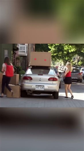 Loading A HUGE Box On A Car? Watch This Struggle! #shorts