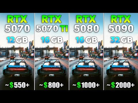 RTX 5070 vs RTX 5070 Ti vs RTX 5080 vs RTX 5090 - Test in 10 Games