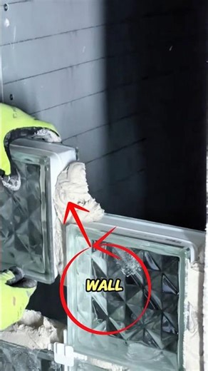 Glass Block Installation Process | Modern Wall Design with Natural Light.