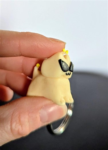 Glow in the Dark Cat Alien Keychain! - Etsy