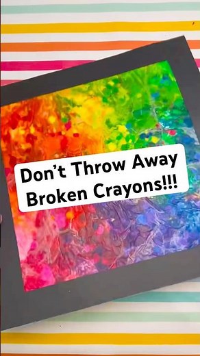 Easy Crayon Melt Art for Kids | Colorful Recycled Craft & Fun Boredom Buster Activity!