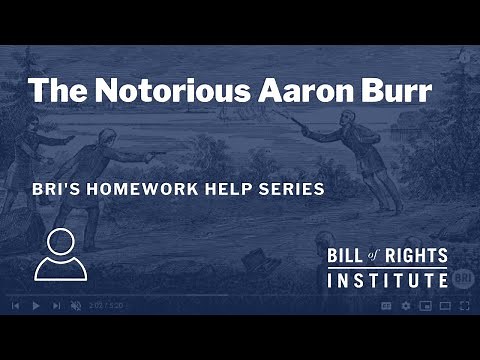 The Notorious Aaron Burr | BRI's Homework Help Series