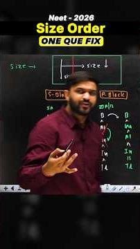 Size Order in Periodic Table Tricks | Atomic Size Trend in 1 Minute | NEET 2026