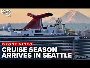 Soaring drone views as cruise season arrives in the Port of Seattle