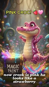 WOW! The Crocodile Changed Color! 🐊🌈 #Shorts #MagicStory