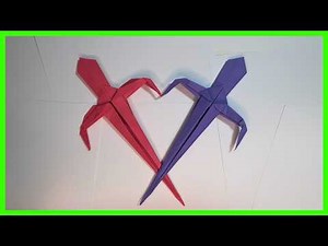 ⩥ Cómo hacer un ARMA NINJA de ORIGAMI | SAI de PAPEL