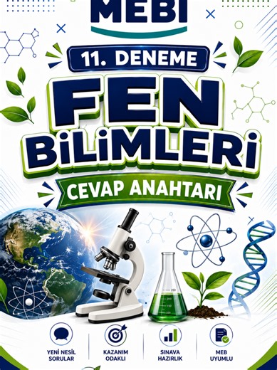Mebi 11. Deneme Fen Bilimleri Cevap Anahtarı #mebideneme #deneme #mebi #cevapanahtarı #fen