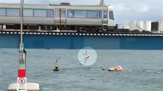 Freo train jumper comes perilously close to death in shocking footage
