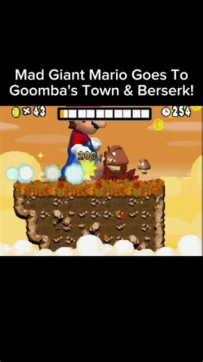 Giant Mario Means Giant Trouble - Goombas #mario #nintendo #retrogaming