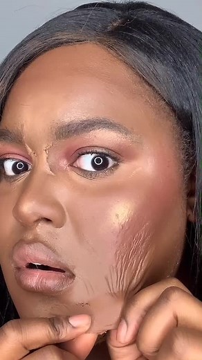 Petit challenge maquillage 😭😂 #stopmotion #makeupchallenge #viralmakeup #testmakeup #pourtoichallenge #fyppagee #PART1