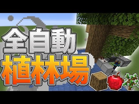 【マイクラ】放置で木が集まる自動植林場の作り方を解説【JAVA版,統合版】