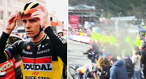 Evenepooel y la impactante llegada a la meta, tras el triunfo del día