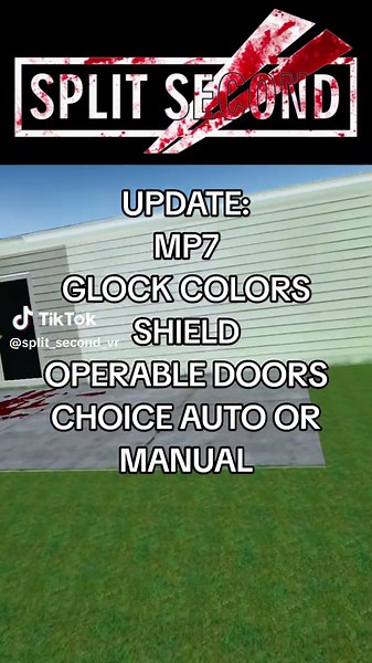 Split Second VR - UPDATE Shield MP7 Operable Door Options Glock Colors #vr #vrgaming #quest2 #quest3 #viral #popular #meta