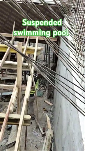 Suspended swimming pool Construction. #seo #pool #building