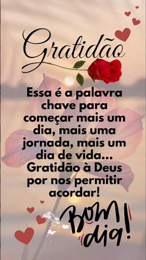 Mensagem de Bom Dia com Gratidão:Comece o seu Dia com Deus! 🙏✨ #bomdia #deus #fé #bençãos #gratidão