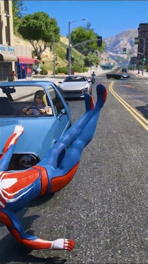 SPIDERMAN CRAZY JUMPS/FALLS #4 (GTA 5 Spider-Man Fails) #gta #ragdoll #spiderman #gtav #shorts