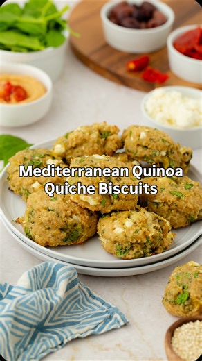 Quinoa in a biscuit… I did what I did. 💁🏻‍♀️ Mediterranean Quinoa Quiche Biscuits — tender, pillowy, filled with feta (or parm), artichokes spinach. 9g protein 5g fiber each. 🙌 Drizzle with hot honey or swipe with soft butter. You’re welcome. 🍯🔥🧈 Comment NEED and I’ll DM you the recipe — or grab it at joybauer.com. Follow for more tasty @joybauer 💛 | Joy Bauer