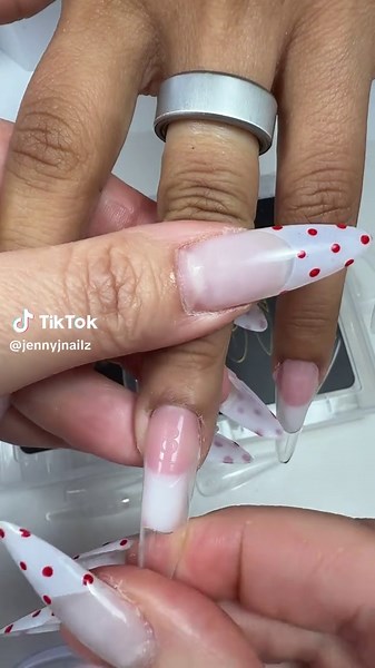 ASMR French Nail Extension: Crispy Dual Form Encapsulation