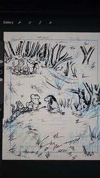 A preview and walk-through of an upcoming Winnie-the-Pooh page #comics #winniethepooh