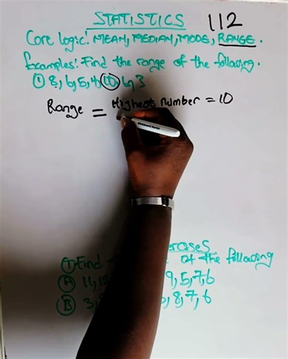 Statistics: Find the Range 📝 Like and subscribe, so you don't miss an important lesson!#maths #fyp