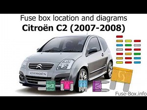 Fuse box and diagram on a Citroen C2 - Citroen C2 (MK 1)
