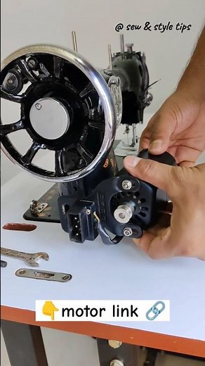 How to fit a motor in sewing machine #sewingmachine #sewingmachinemotor #silaimachine