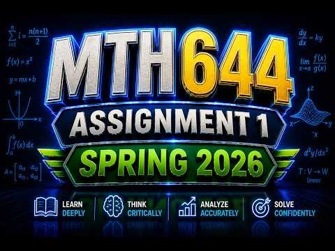 MTH 644 Assignment 1 Solution Spring 2026 | Measure Theory | VU