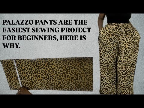 How to make a palazzo pants with pockets | DIY sewing | Sewing begginers friendly method
