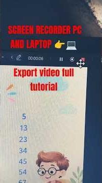 how to screen recording and export video PC and laptop #youtubeshorts