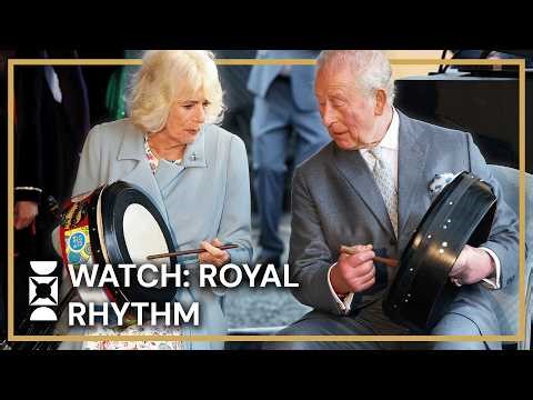 WATCH: King and Queen Play Irish Bodhran Drums in Northern Ireland