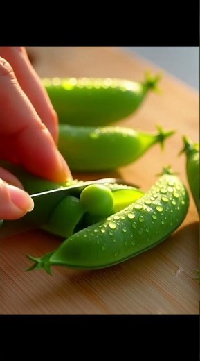 Satisfying Peas Cutting ASMR 🟢 | Ultimate Crunch & Snap Sound | Relaxing & Addictive #asmr #shorts