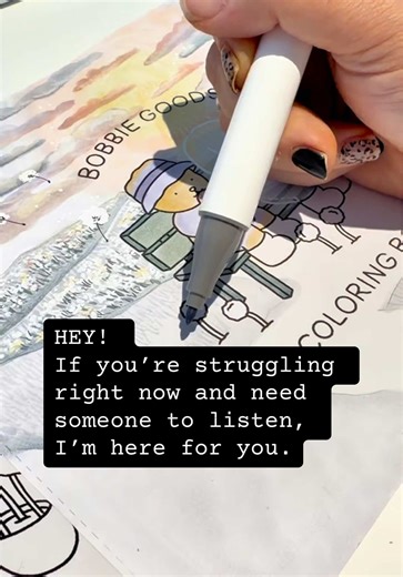 This little coloring community is full of strong, resilient humans… but also sensitive, empathetic, beautifully vulnerable ones. If you’re struggling right now, I care more than you know. Take a breath, pause for a second. I’m here, and I’m truly listening. Because I know what it means, I know how it feels. 🖤🥺 Send me a DM, my door is always open. 🥰 #colortok #adultcoloring #coloring #coloringcommunity #coloringtherapy