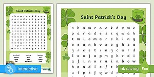 Saint Patrick's Day Word Search