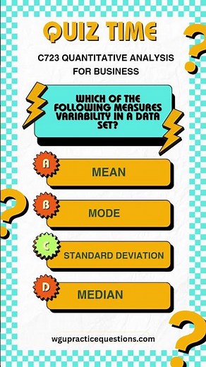 C723 Quantitative #QuantitativeAnalysis #BusinessAnalysis #WGU #C723 #HypothesisTesting