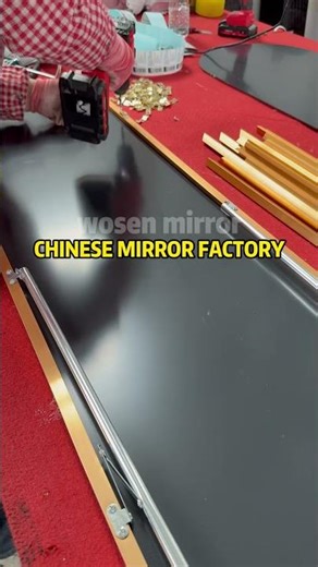 Chinese Mirror Factory | Gold Frame Mirror Assembly | Bulk Order & Custom Solutions
