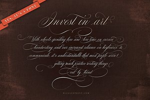 The Mozart Script, a Script Font by Blessed Print