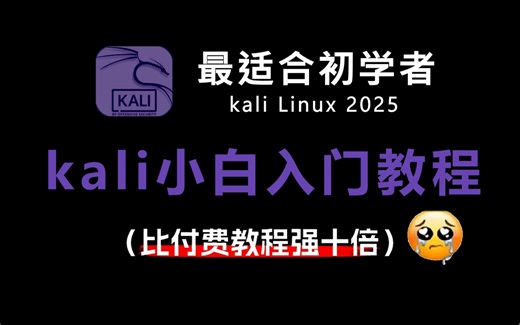 【kali教程】初学者入门kali100集教程！从零开始学网络安全（2025新手入门实用版）看完学不会我退出网络安全圈！