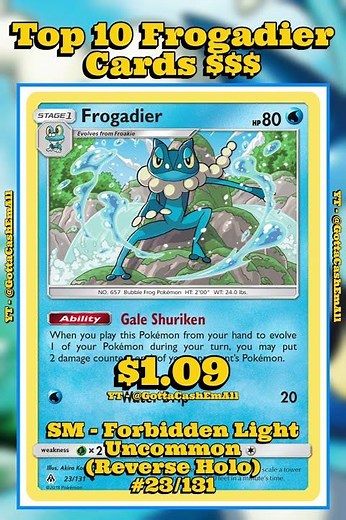 Top 10 RAREST Frogadier Pokémon Cards! 💧🐸 #pokemon #top10 #tcg #pokémon #pokemoncards #pokemontcg